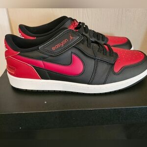 NIB Nike Flyease Sneakers Air Jordan Men's Easy On Adaptive Zip Red Black 11